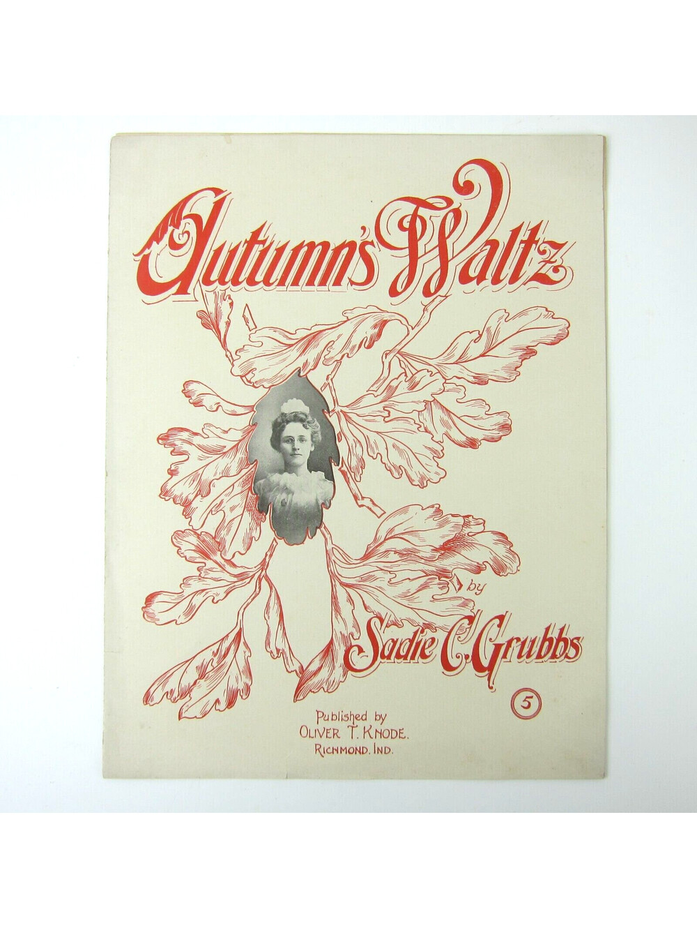 Sheet Music Autumn's Waltz Sadie C. Grubbs Oliver T. Knode Antique 1913 RARE